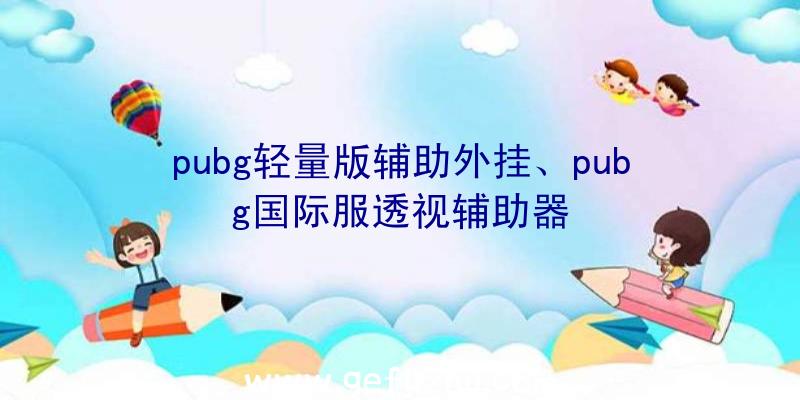 pubg轻量版辅助外挂、pubg国际服透视辅助器