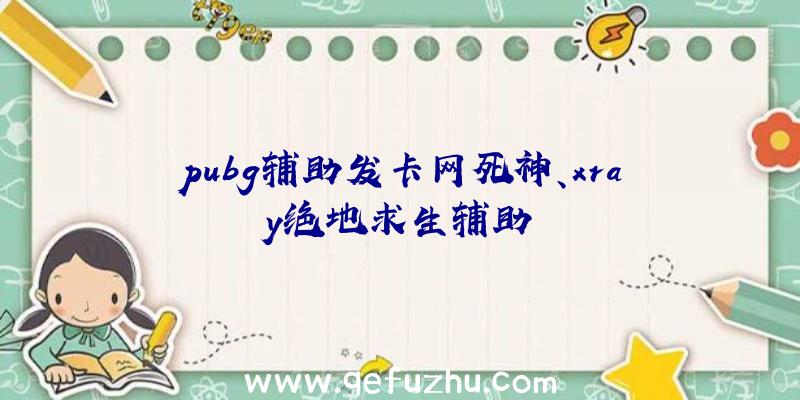 pubg辅助发卡网死神、xray绝地求生辅助