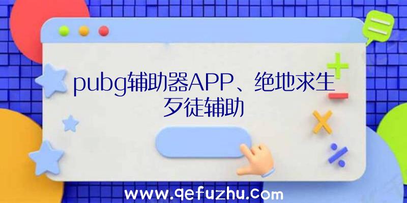 pubg辅助器APP、绝地求生歹徒辅助