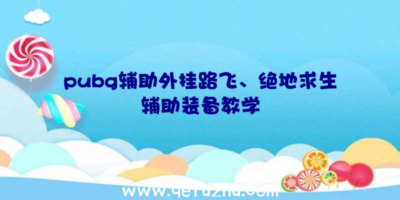 pubg辅助外挂路飞、绝地求生辅助装备教学