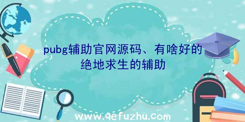 pubg辅助官网源码、有啥好的绝地求生的辅助