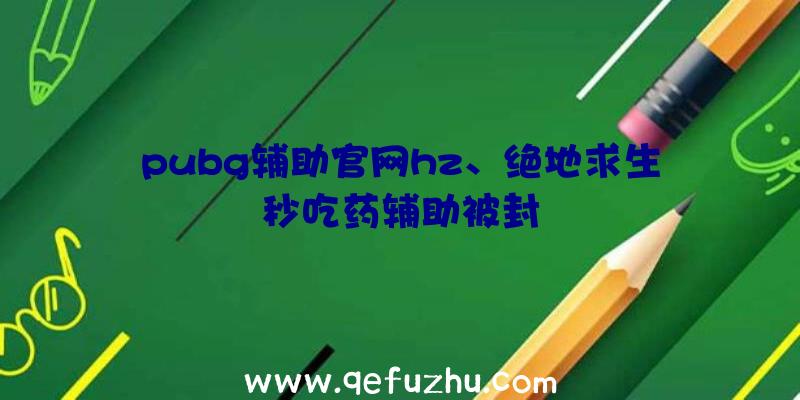 pubg辅助官网hz、绝地求生秒吃药辅助被封