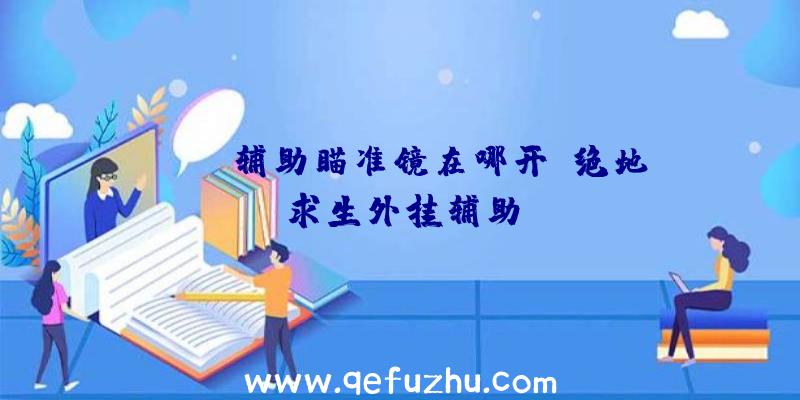 pubg辅助瞄准镜在哪开、绝地求生外挂辅助