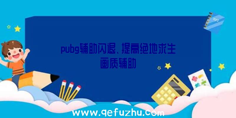 pubg辅助闪退、提高绝地求生画质辅助