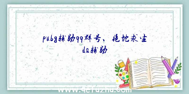 pubg辅助qq群号、绝地求生da辅助