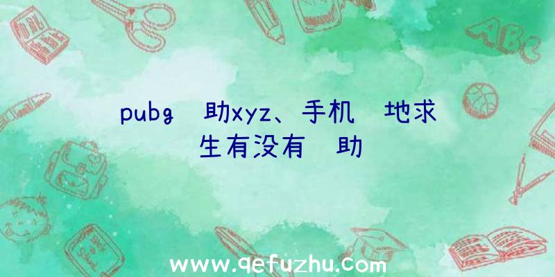 pubg辅助xyz、手机绝地求生有没有辅助