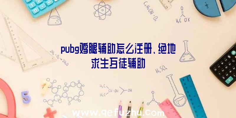 pubg鸡腿辅助怎么注册、绝地求生歹徒辅助