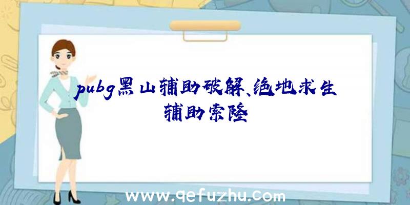 pubg黑山辅助破解、绝地求生辅助索隆