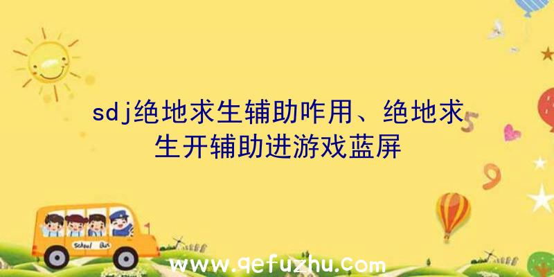 sdj绝地求生辅助咋用、绝地求生开辅助进游戏蓝屏