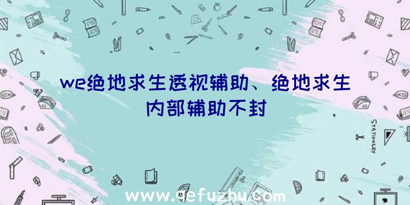 we绝地求生透视辅助、绝地求生内部辅助不封