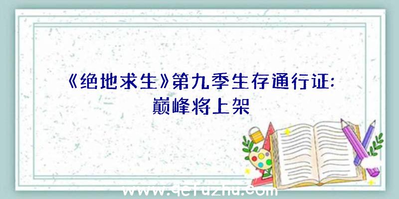 《绝地求生》第九季生存通行证:巅峰将上架