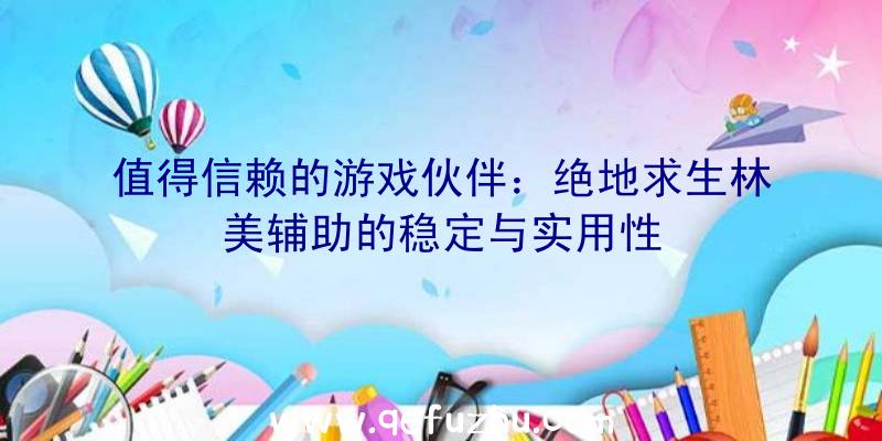 值得信赖的游戏伙伴：绝地求生林美辅助的稳定与实用性