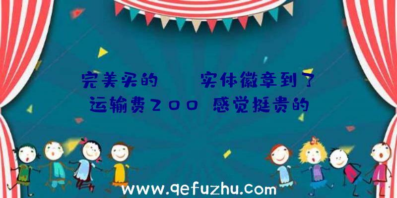 完美买的csgo实体徽章到了,运输费200,感觉挺贵的