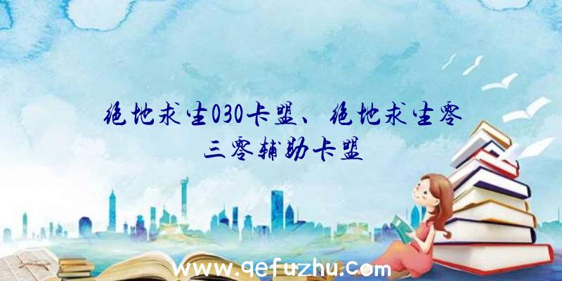 绝地求生030卡盟、绝地求生零三零辅助卡盟