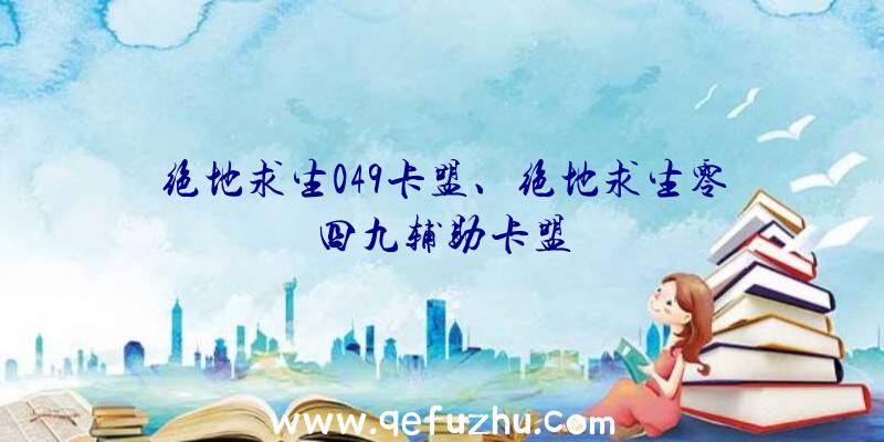 绝地求生049卡盟、绝地求生零四九辅助卡盟