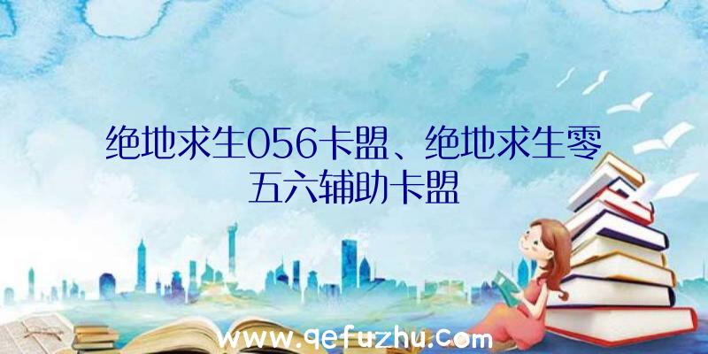 绝地求生056卡盟、绝地求生零五六辅助卡盟