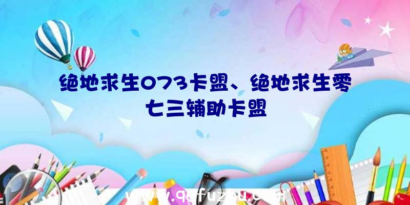 绝地求生073卡盟、绝地求生零七三辅助卡盟