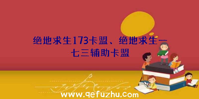 绝地求生173卡盟、绝地求生一七三辅助卡盟