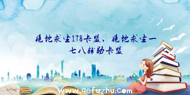 绝地求生178卡盟、绝地求生一七八辅助卡盟