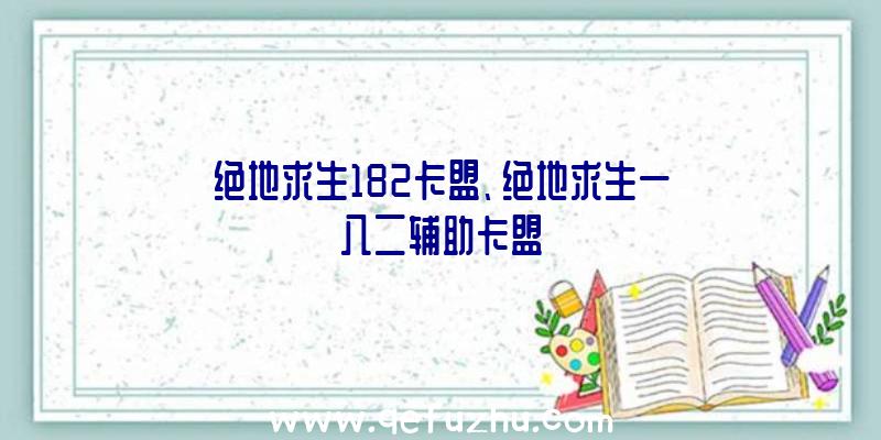 绝地求生182卡盟、绝地求生一八二辅助卡盟