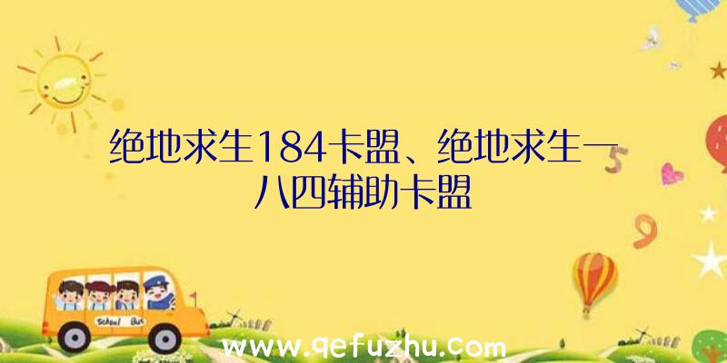 绝地求生184卡盟、绝地求生一八四辅助卡盟