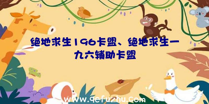 绝地求生196卡盟、绝地求生一九六辅助卡盟