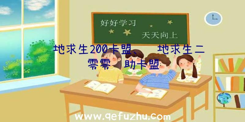 绝地求生200卡盟、绝地求生二零零辅助卡盟