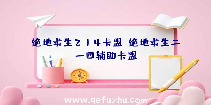 绝地求生214卡盟、绝地求生二一四辅助卡盟