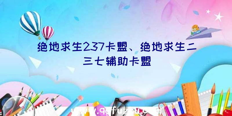 绝地求生237卡盟、绝地求生二三七辅助卡盟