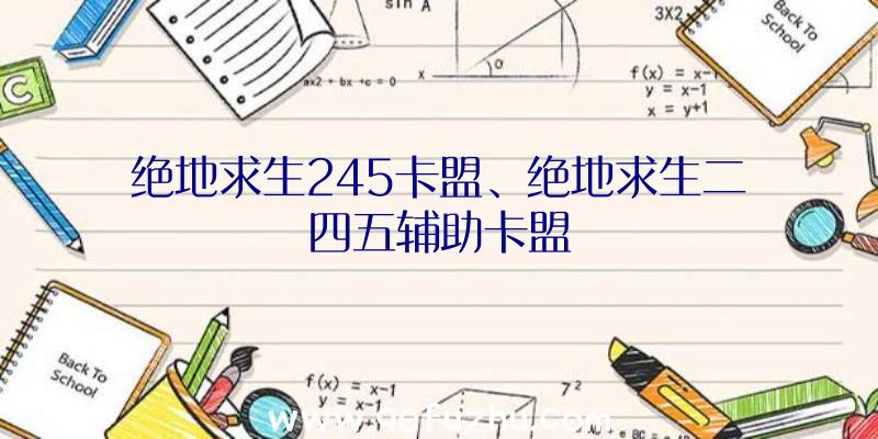 绝地求生245卡盟、绝地求生二四五辅助卡盟