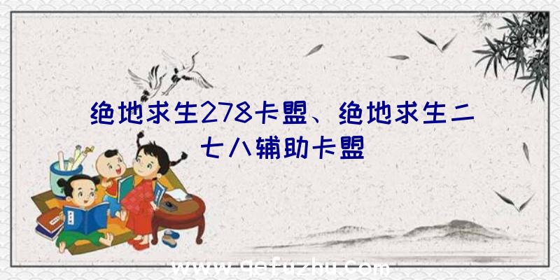 绝地求生278卡盟、绝地求生二七八辅助卡盟