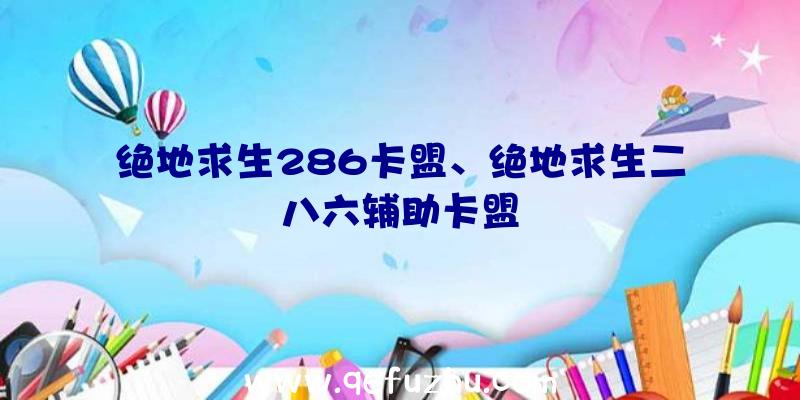 绝地求生286卡盟、绝地求生二八六辅助卡盟