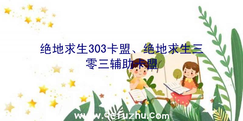 绝地求生303卡盟、绝地求生三零三辅助卡盟