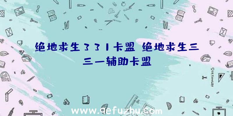 绝地求生331卡盟、绝地求生三三一辅助卡盟