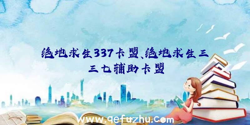 绝地求生337卡盟、绝地求生三三七辅助卡盟