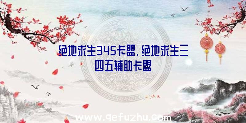 绝地求生345卡盟、绝地求生三四五辅助卡盟