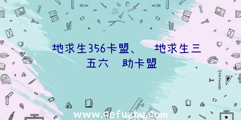 绝地求生356卡盟、绝地求生三五六辅助卡盟