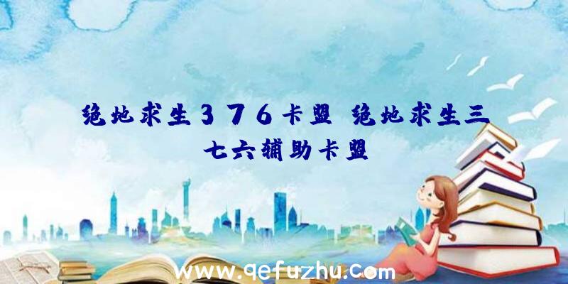 绝地求生376卡盟、绝地求生三七六辅助卡盟