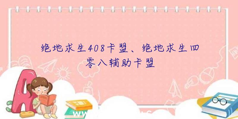 绝地求生408卡盟、绝地求生四零八辅助卡盟