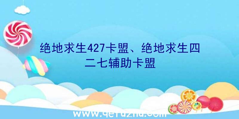 绝地求生427卡盟、绝地求生四二七辅助卡盟