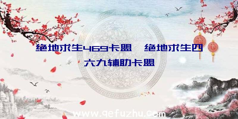 绝地求生469卡盟、绝地求生四六九辅助卡盟