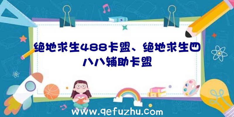 绝地求生488卡盟、绝地求生四八八辅助卡盟