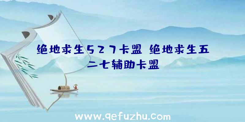 绝地求生527卡盟、绝地求生五二七辅助卡盟