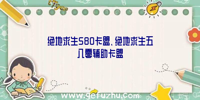 绝地求生580卡盟、绝地求生五八零辅助卡盟