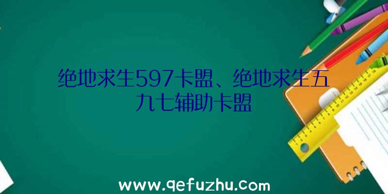 绝地求生597卡盟、绝地求生五九七辅助卡盟