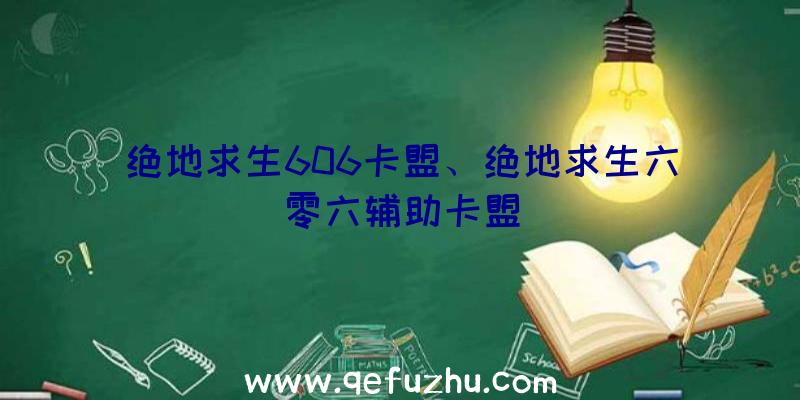 绝地求生606卡盟、绝地求生六零六辅助卡盟