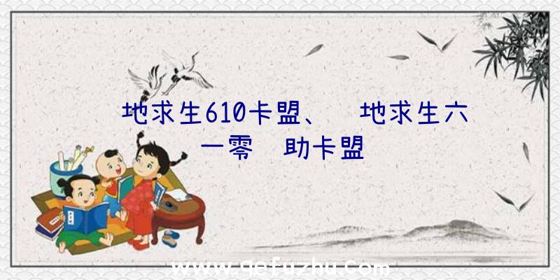 绝地求生610卡盟、绝地求生六一零辅助卡盟