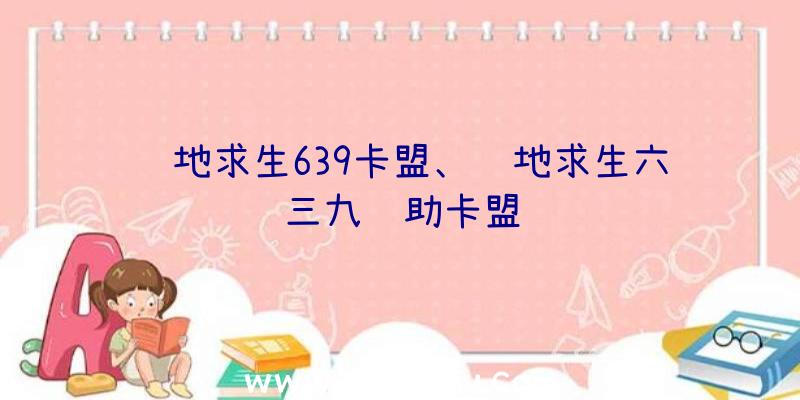 绝地求生639卡盟、绝地求生六三九辅助卡盟