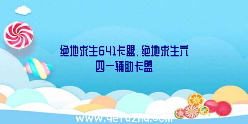 绝地求生641卡盟、绝地求生六四一辅助卡盟