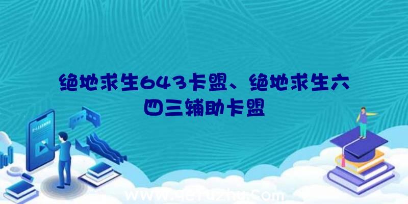 绝地求生643卡盟、绝地求生六四三辅助卡盟